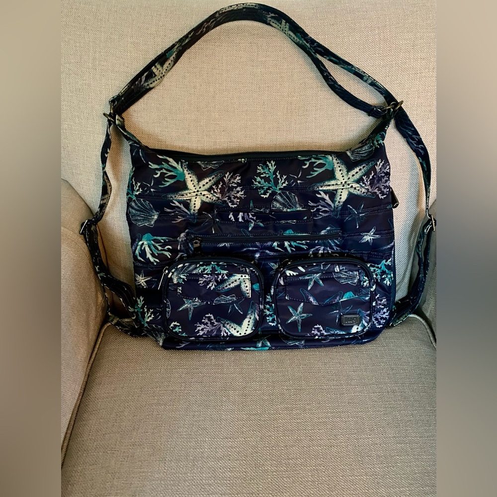 LUG Stars and Shells Navy Zipliner Convertible Bag
